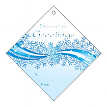 Diamond Snowflake Ribbon To From Christmas Hang Tag