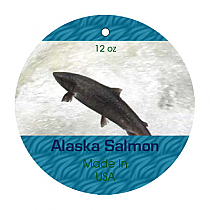 Fish Small Circle Canning Hang Tag 1.5x1.5