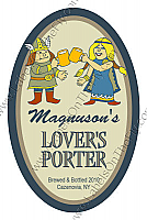 Lovers Oval Blue Beer Labels