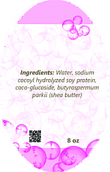 Bubbles Text Oval Bath Body Labels