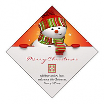 Diamond Snowman Top Christmas Labels