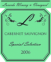 Striped Rectangle Wine Label