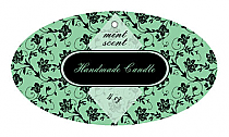 Floral Candle Hang Tag Small Oval