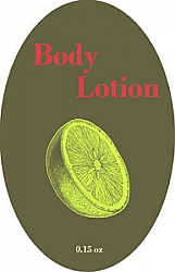 Calm Vertical Oval Bath Body Label