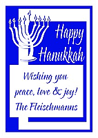 Hanukkah Casual Vertical Rectangle Bar Mitzvah Label