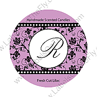 Custom Floral Pearls Circle Food & Craft Label