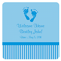 Footprints Square Baby Coasters