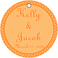 Monarch Big Circle Wedding Favor Tags