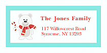 White Bear Christmas Address Labels 2" x .875"