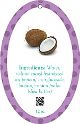 Refresh Text Oval Bath Body Favor Tag