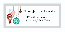 Mottled Ornament Christmas Address Labels 2" x .875" 