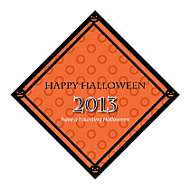 Jack O Lantern Halloween Diamont Labels 2x2