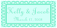 Monarch Horizontal Small Rectangle Wedding Labels