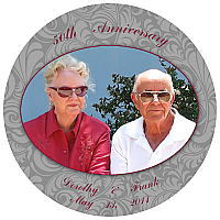 Old World Circle Anniversary Label