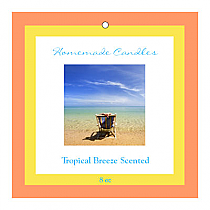 Tropical Breeze Square Candle Hang Tag