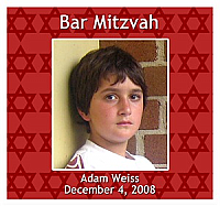 Mazel Tov Square Bat Mitzvah Label