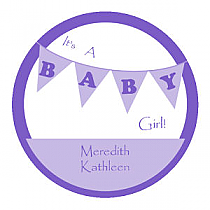 Banner Circle Baby Coasters