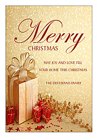 Vertical Rectangle Small Present Ribbon Christmas Labels