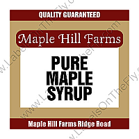 Maple Syrup Square Labels