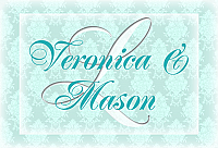 Monogram Horizontal Big Rectangle Wedding Labels