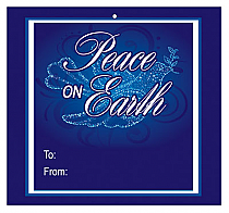 Big Square Peace Dove To From Christmas Hang Tag