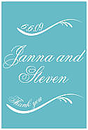 Wave Rectangle Wedding Labels