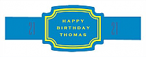 Simple Age Birthday Buckle Cigar Band Labels