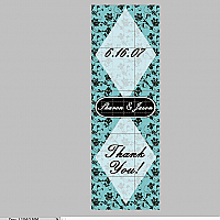 Floral Vertical Rectangle Wedding Labels