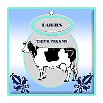 Cow Patch Large Square Canning Favor Tag