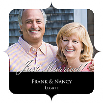 Name802 Wedding Photo Coasters With Text