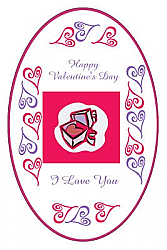 Hearts Clipart Valentine Vertical Oval Labels