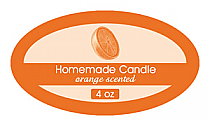 Orange Zest Candle Label Small Oval