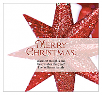 Big Square Christmas Star Christmas Labels