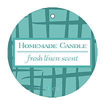 Fresh Linen Small Circle Candle Hang Tag