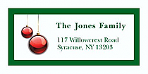 Ornament Christmas Address Labels 2" x .875" 