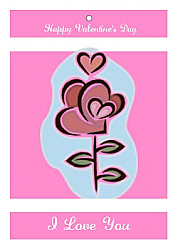 Top and Bottom Valentine Vertical Rectangle Favor Tag 1.875x2.75