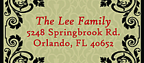 Ornament Address Wedding Label