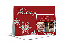 Christmas Card w-Envelope 7.875" x 5.50" Frosty Religious With Love Family Style 