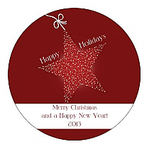 Circle Star with String Christmas Labels