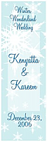 Winter Wonderland Vertical Rectangle Wedding Label