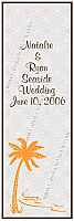 Tropic getaway Vertical Rectangle Wedding Labels