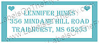 Mini Hearts Design Address Labels