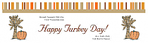 Stripes Thanksgiving Water bottle Labels 7x1.875