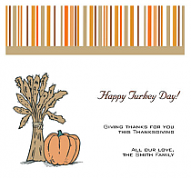 Stripes Thanksgiving Square Labels 3.5x3.25