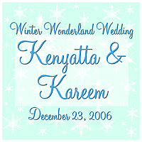 Winter Wonderland Square Wedding Label