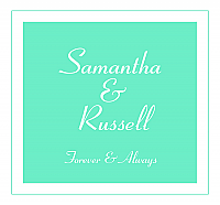 Classical Square Wedding Labels