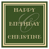 Square Elegant Birthday Label