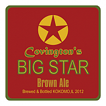 Big Star Square Beer Labels