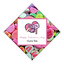 Simple Border  Valentine Diamont Labels 2x2