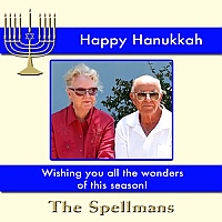 Hanukkah Menorah Stripe Big Square Bar Mitzvah Label